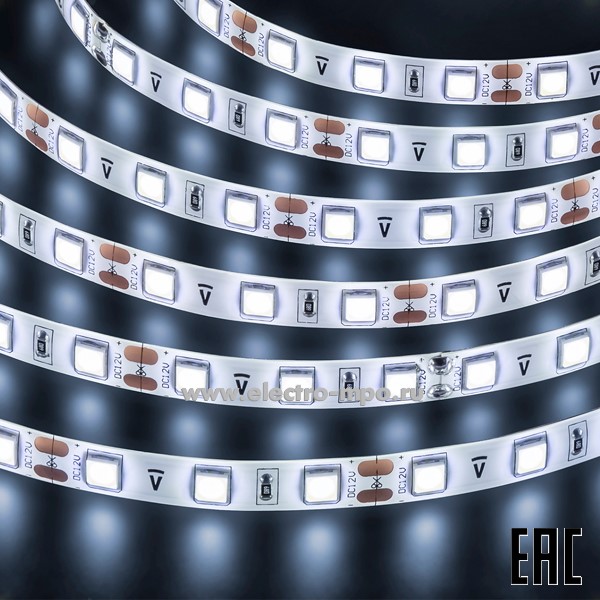 С2132. Лента светодиодная 71710 NLS-5050CW60-PRO 5м 12В пост.тока 72Вт 300Led дневной IP65 (Navigator)