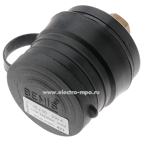 78862.И8862 Соединитель панельный ВЕМ 55-423 гнездо 200А резиновый с крышкой IP44 (Bemis)