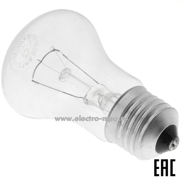 Л6433. Лампа 95Вт ЛОН М50 230-95 Е27 (грибок) накаливания прозрачная (КЭЛЗ)