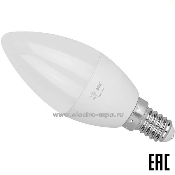 Л01. Лампа 15Вт Б0067091 GREEN LINE LED B35-15W-865-E14 1500Лм 6500К светод. "свеча" дневной свет (ЭРА)