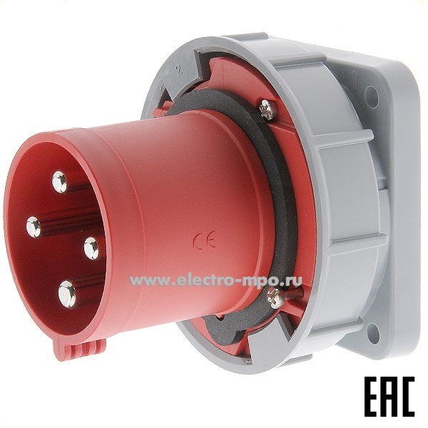 Р5834. Вилка 634-6 на поверхность 3Р+Е с/п прямая 63А 415В IP67 (РСЕ Австрия)