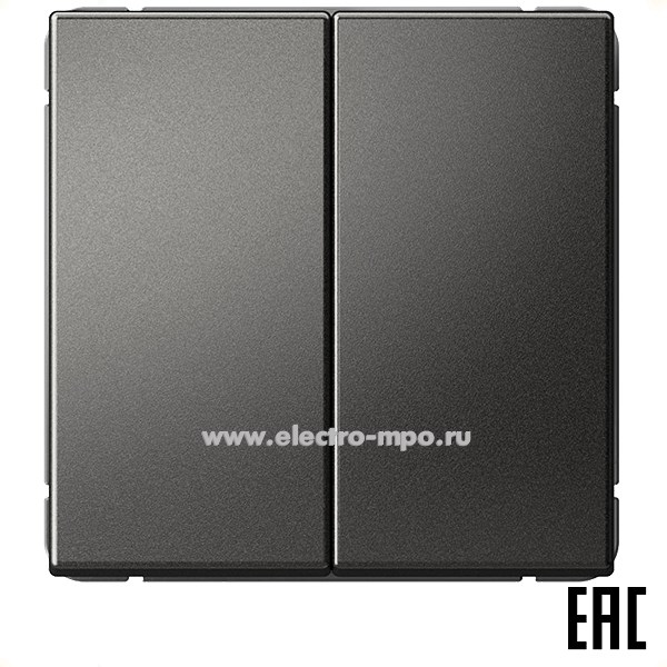 Р2955. Механизм ArtGallery GAL000617 выключателя 2 кл. с/п кнопочный мокко (Systeme Electric)
