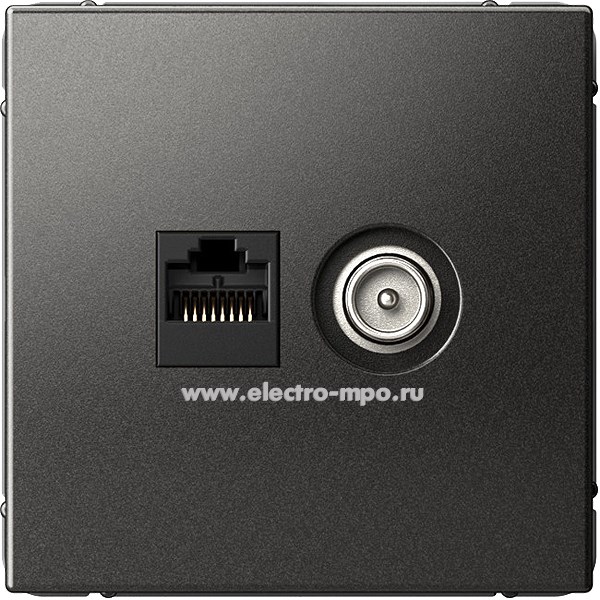 Р2975. Механизм ArtGallery GAL000689 TV розетки + RJ45 5е с/п мокко (Systeme Electric)