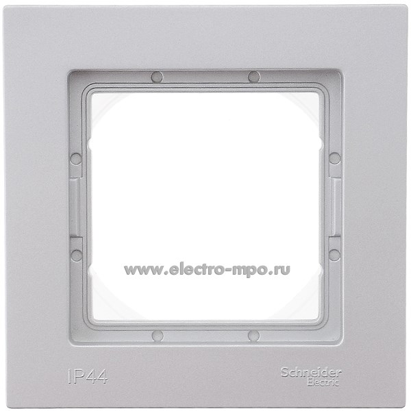 Ю4184. Рамка-1 AtlasDesign Aqua ATN440301 IP44 алюминий (Systeme Electric)