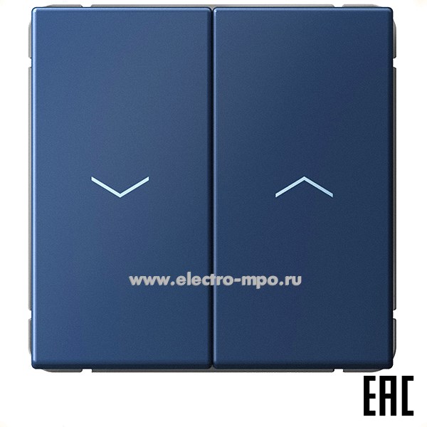 Р3006. Механизм ArtGallery GAL001119 выключателя 2 кл. с/п для жалюзи аквамарин (Systeme Electric)