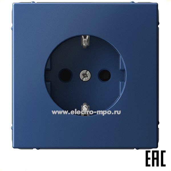 Р3014. Механизм ArtGallery GAL001145 розетки "евр" со шторками с/п аквамарин (Systeme Electric)