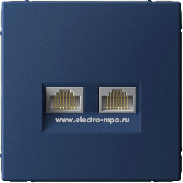 Р3029. Механизм ArtGallery GAL001188 розетки компьютерной 2 входа RJ45 6А с/п аквамарин (Systeme Electric)