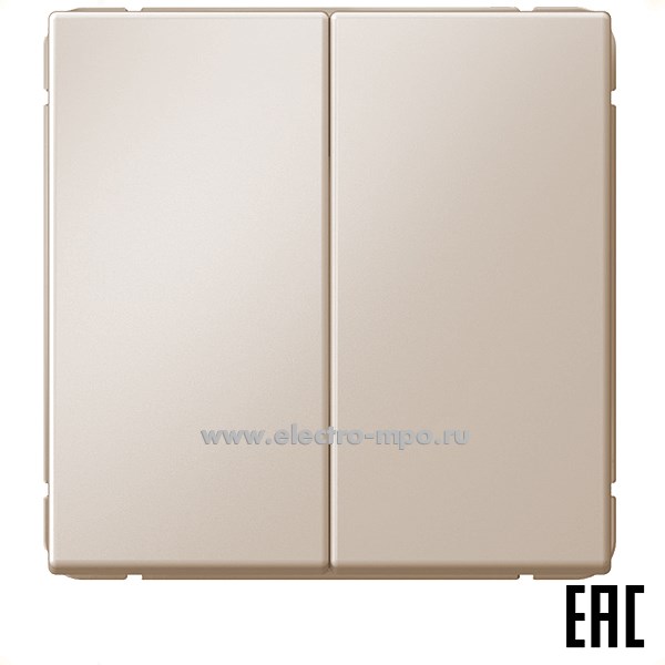 Р2905. Механизм ArtGallery GAL001217 выключателя 2 кл. с/п кнопочный песочный (Systeme Electric)