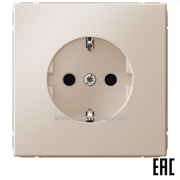 Р2914. Механизм ArtGallery GAL001245 розетки "евр" со шторками с/п песочный (Systeme Electric)