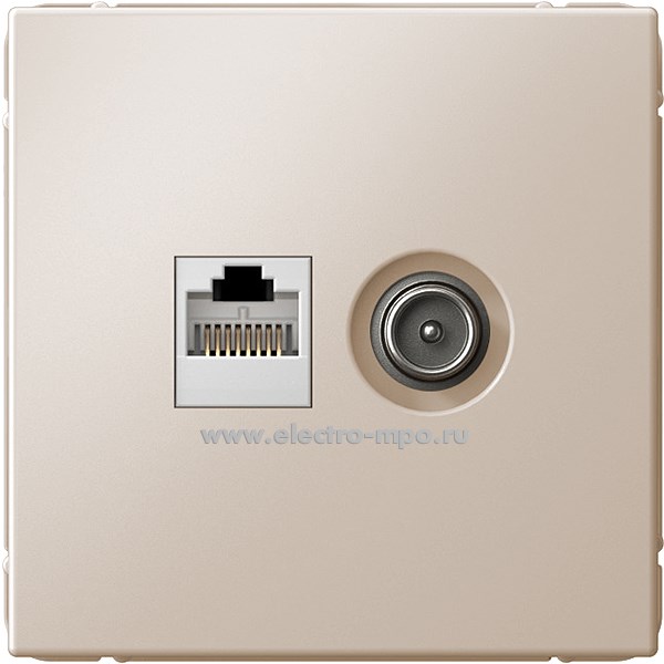 Р2925. Механизм ArtGallery GAL001289 TV розетки + RJ45 5е с/п песочный (Systeme Electric)