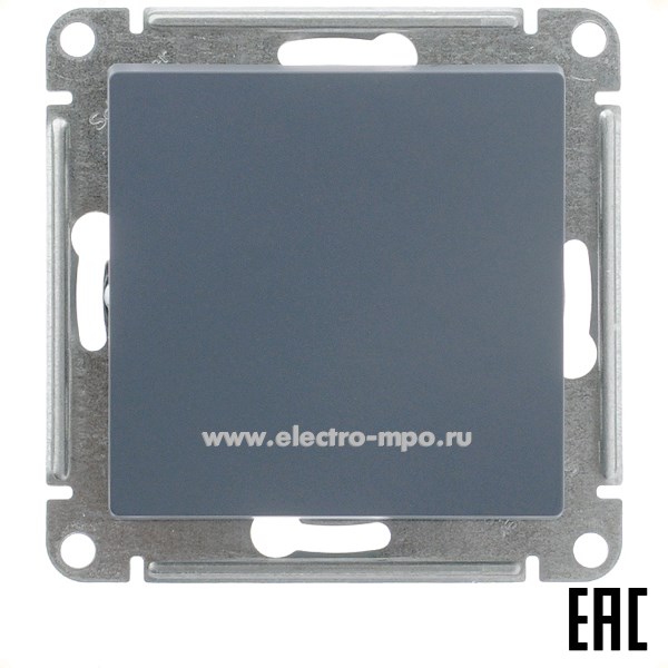 Ю47. Механизм AtlasDesign ATN000715 выключателя 1кл. кнопочного с/п грифель (Systeme Electric)