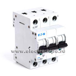 47320. К7320Автоматический выключатель PL4-C16/3 16А/3п/ 4,5кА на Din-рейку 293160 (Eaton/Moeller)