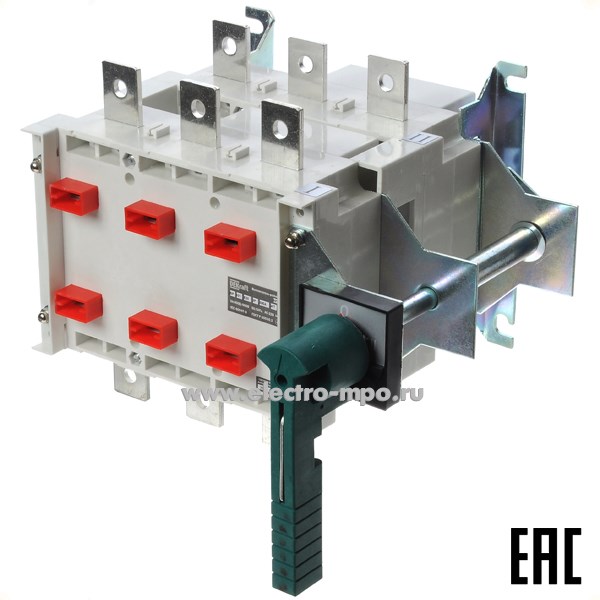Б6675. Рубильник реверсивный 40157DEK 3Р 630А на монтажную плату тип Т с вид. разрывом (DEKraft)