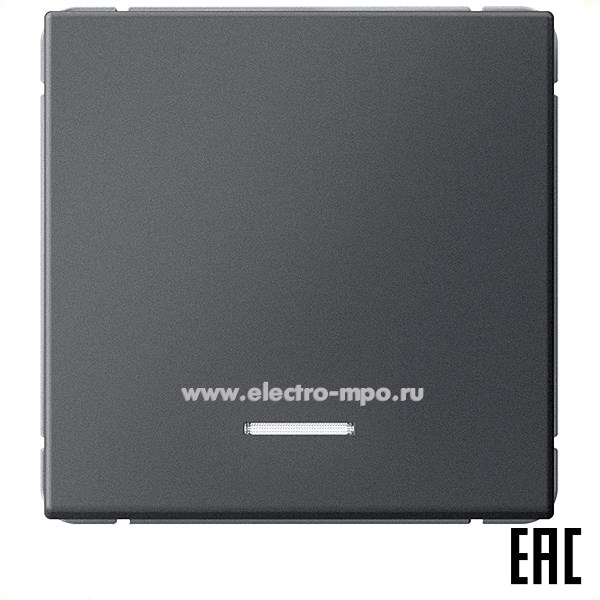 Р3151. Механизм ArtGallery GAL001413 выключателя 1 кл. с/п с подсветкой базальт (Systeme Electric)