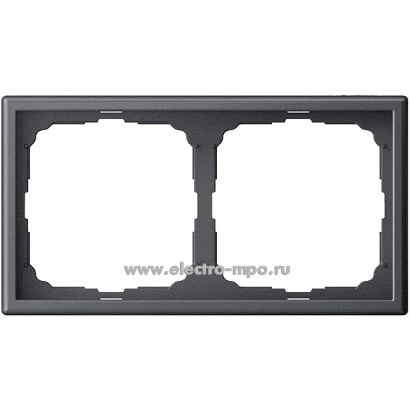 Р3190. Рамка-2 ArtGallery GAL001402 универсальная базальт (Systeme Electric)