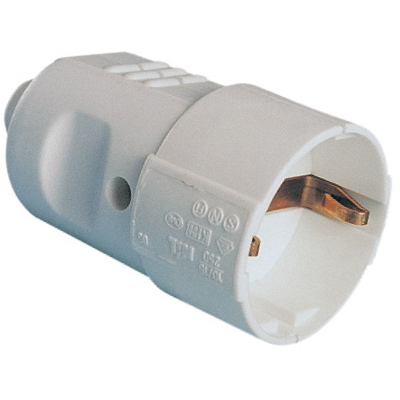 Р57. Розетка DISSL120163-B кабельная, бытовая с центральным вводом кабеля. Черная. IP20 16А 2P+E  (ДКС)