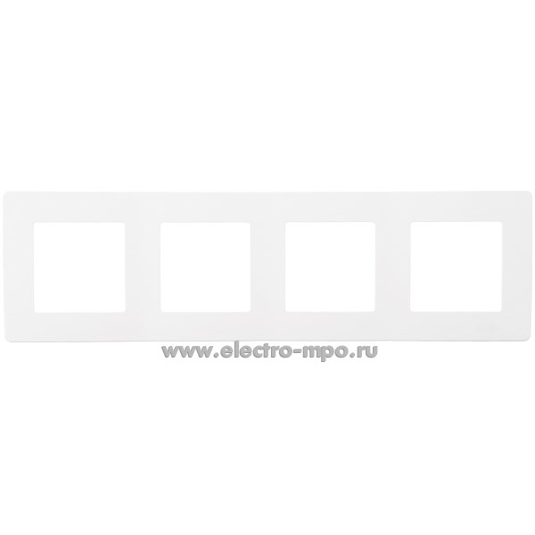 Ю3043. Рамка-4 Эра12 12-5104-01 Б0052529 Сатин белая (Эра)