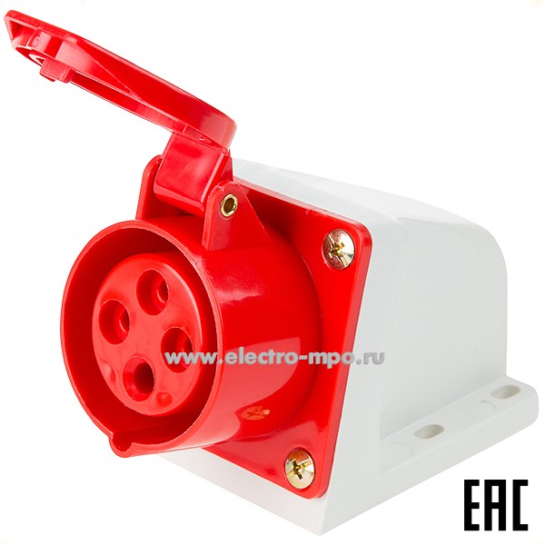 Р66. Розетка 11-8910 114 стационарная 3Р+РЕ 16А 380В IP44 (Rexant)