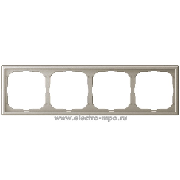 Р3142. Рамка-4 ArtGallery GAL000504 универсальная шампань (Systeme Electric)