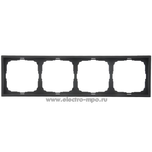 Р3244. Рамка-4 ArtGallery GAL001004 универсальная карбон (Systeme Electric)