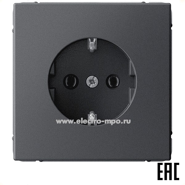 Р3163. Механизм ArtGallery GAL001443 розетки "евр" с/п базальт (Systeme Electric)