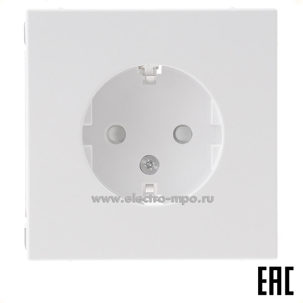 Р2814. Механизм ArtGallery GAL000145 розетки "евр" со шторками с/п белый (Systeme Electric)