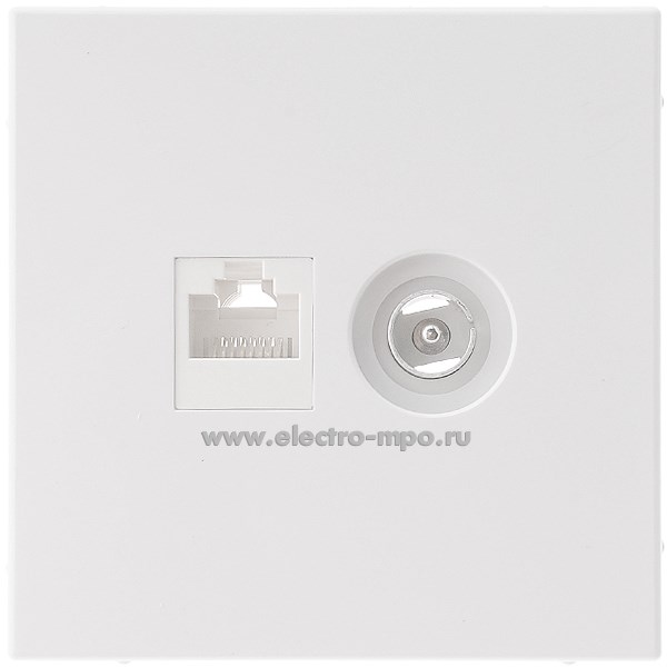 Р2825. Механизм ArtGallery GAL000189 TV розетки + RJ45 5е с/п белый (Systeme Electric)