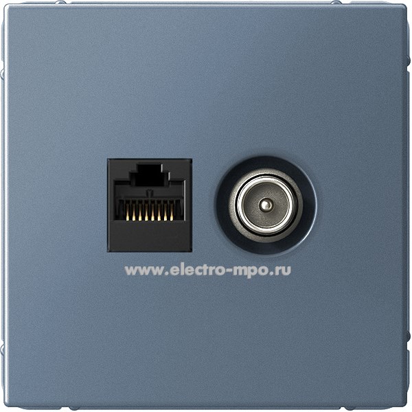 Р3275. Механизм ArtGallery GAL000789 TV розетки + RJ45 5е с/п грифель (Systeme Electric)