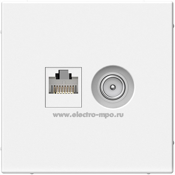 Р2875. Механизм ArtGallery GAL001389 TV розетки + RJ45 5е с/п лотос (Systeme Electric)