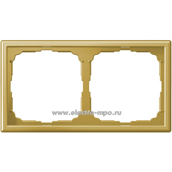 Р3396. Рамка-2 ArtGallery GAL001602 универсальная матовое золото (Systeme Electric)
