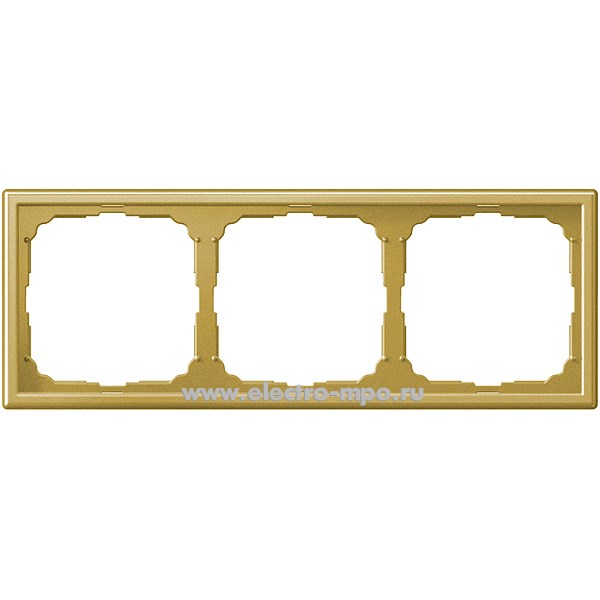Р3397. Рамка-3 ArtGallery GAL001603 универсальная матовое золото (Systeme Electric)