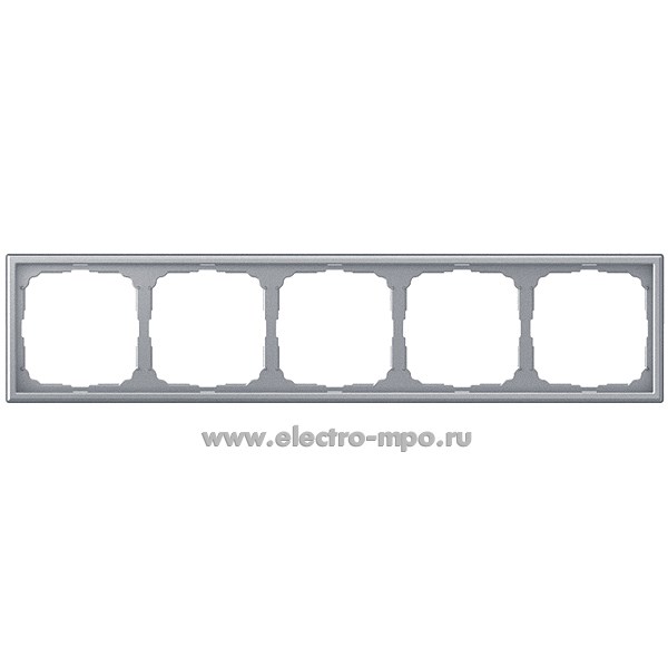 Р3343. Рамка-5 ArtGallery GAL000905 универсальная сталь (Systeme Electric)