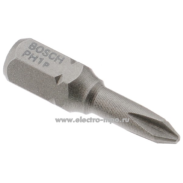 71520.В1520. Бита РН1 TIN 2607002487/2607001510 упаковка 25 шт. (Bosch)