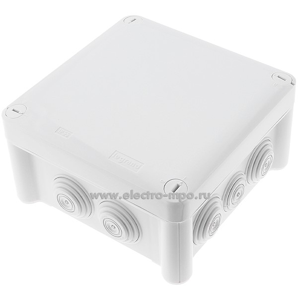 К0180. Коробка Plexo 092032 распаечная пластиковая с сальниками 130х130х74мм IP55 серая (Legrand)