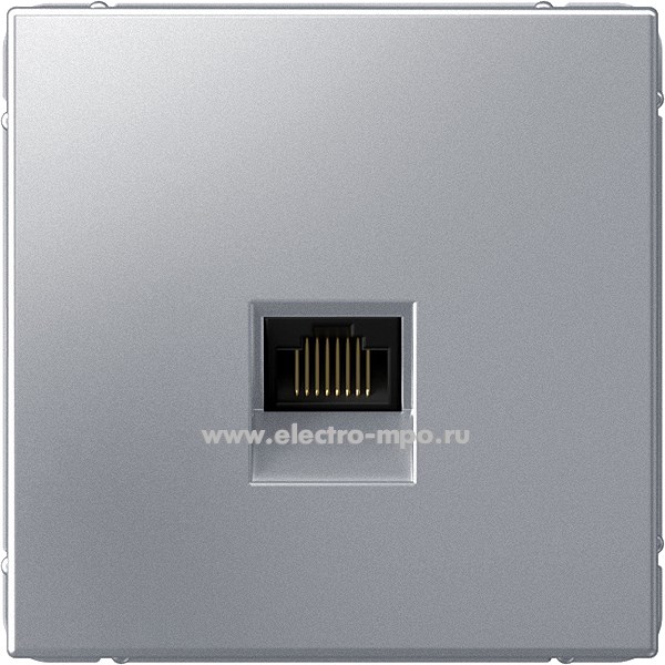 Р3328. Механизм ArtGallery GAL000986 розетки компьютерной RJ45 6А с/п сталь (Systeme Electric)