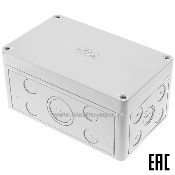 К0279. Коробка RK4/18 61591201 распаечная пластиковая 180х110х90 IP54/66 серая (Spelsberg)