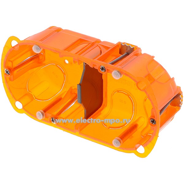 К1163. Коробка Batibox 080102 установочная 2 поста 143х72х40мм  (Legrand)