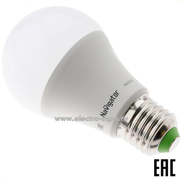 Л0711. Лампа 7Вт 61474 NLL-A60-7-24/48-4K-E27 4000К 24-48В AC/DC светодиод. "груша" х/б свет (Navigator)