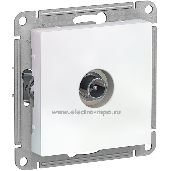 Ю47. Механизм AtlasDesign ATN000492 TV розетки проходной 4дБ с/п жемчуг (Systeme Electric)