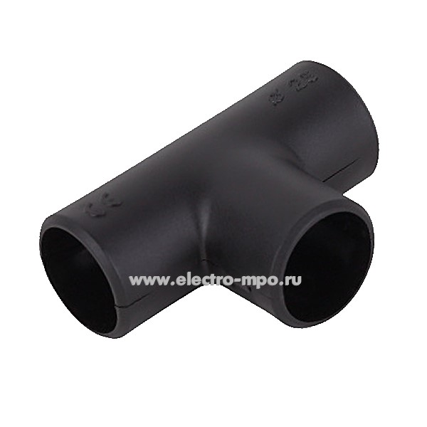 Т08. Тройник Т01232Ч разъемный для труб 32мм чёрный (Рувинил)