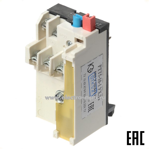 А3824. Реле тепловое РТТ5-10-0,25А (0,21-0,29А) для пускателей ПМ12-010 (КЗЭ Кашин)