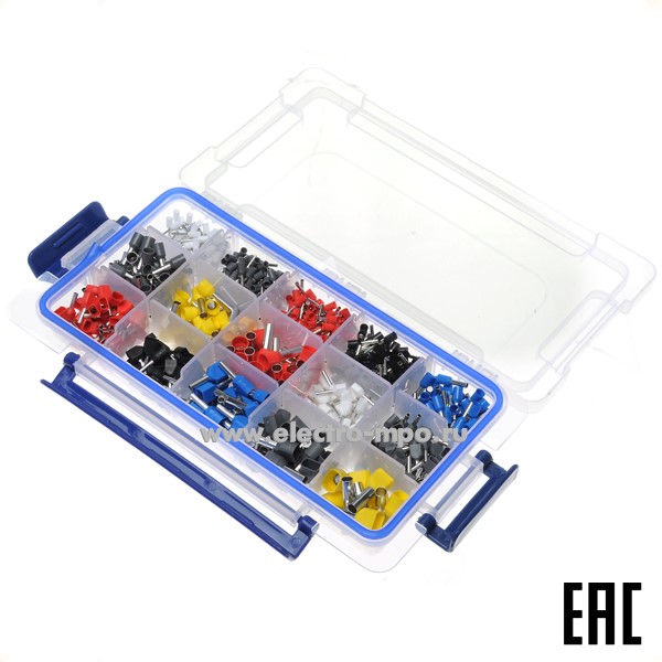 Г3975. Набор 82885 НШВИ №8 втулочных наконечников 1х0,5-1х10мм2 / 2х0,5-2х6,0мм2 (675шт) (КВТ)