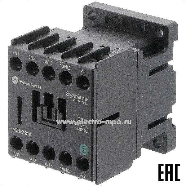 А8015. Контактор MC1K MC1K1210Q7 12A 1з 380В (Systeme Electric)