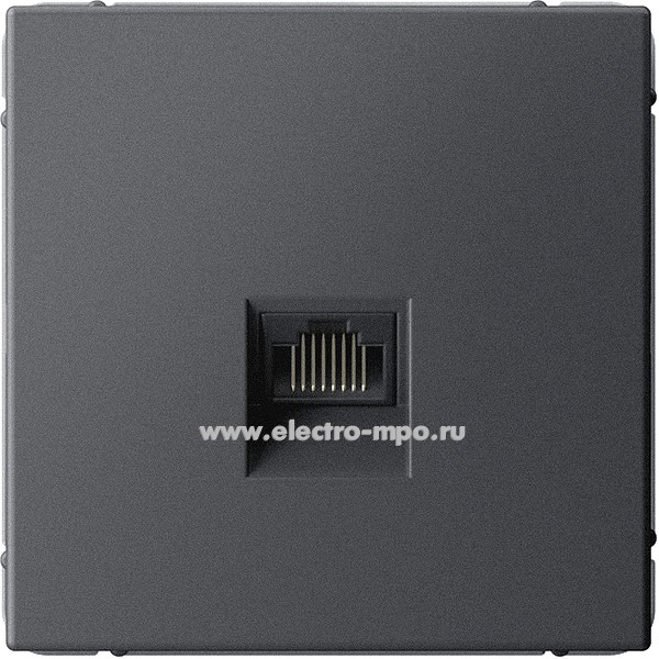 Р3178. Механизм ArtGallery GAL001486 розетки компьютерной RJ45 6А с/п базальт (Systeme Electric)
