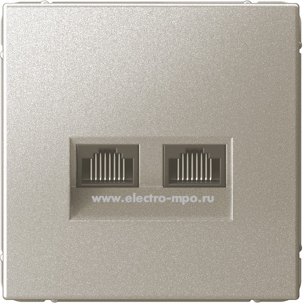 Р3129. Механизм ArtGallery GAL000588 розетки компьютерной 2 входа RJ45 6А с/п шампань (Systeme Electric)