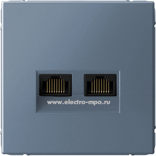 Р3279. Механизм ArtGallery GAL000788 розетки компьютерной 2 входа RJ45 6А с/п грифель (Systeme Electric)