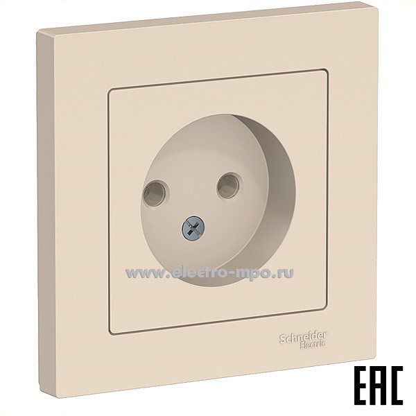 Ю40. Розетка AtlasDesign ATN000240 с/п бежевая (Systeme Electric)