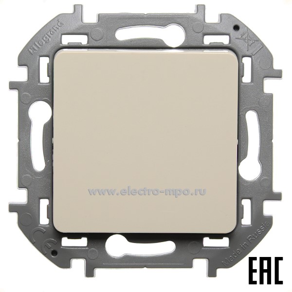 Ю5746. Механизм Inspiria 673691 выключателя 1кл. кнопочный с/п слоновая кость (Legrand/Daccord)