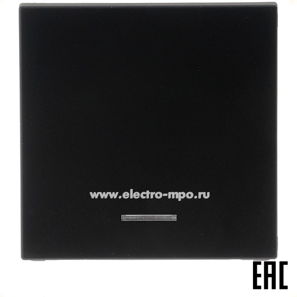 Р3201. Механизм ArtGallery GAL001013 выключателя 1 кл. с/п с подсветкой карбон (Systeme Electric)