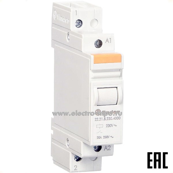 А94. Контактор 222182304000 модульный 230В AC 20А 1з серия 22 (Finder)